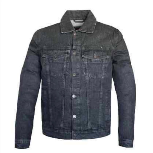 Mens Motorcycle Biker Denim Club Style Anarchy Jacket Conceal Carry Gun pocket - Picture 2 of 5